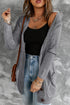 Front Pocket And Buttons Closure Cardigan
